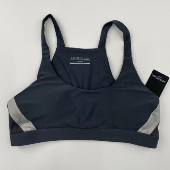 LANSTON SPORT Women's Pursuit Sports Bra Size Large NWT Grey SPF50 - 0159 - Picture 7 of 10